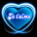 Coeur et halo non bleu "Je t'aime"