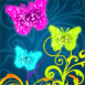 Papillons multicolores