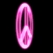 Signe peace & love n�on rose