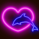N�on dauphin dans un coeur