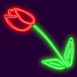 N�on en forme de tulipe