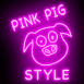 N�on cochon "Pink pig style"