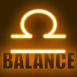 N�on zodiaque balance