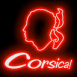 T�te de Maure n�on rouge "Corsica!"